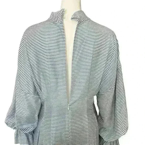 Rachel Comey Clipse Dress Size 6 Silk Blend Striped Midi Maxi Pocketed Chic - Picture 9 of 10